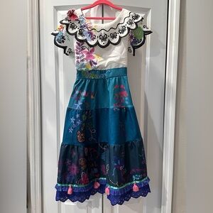 Disney Mirabel from Encanto Dress with Black and Pink Embroidery